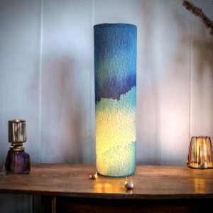 Blue Water Colour Lamp by De Roiste Designs