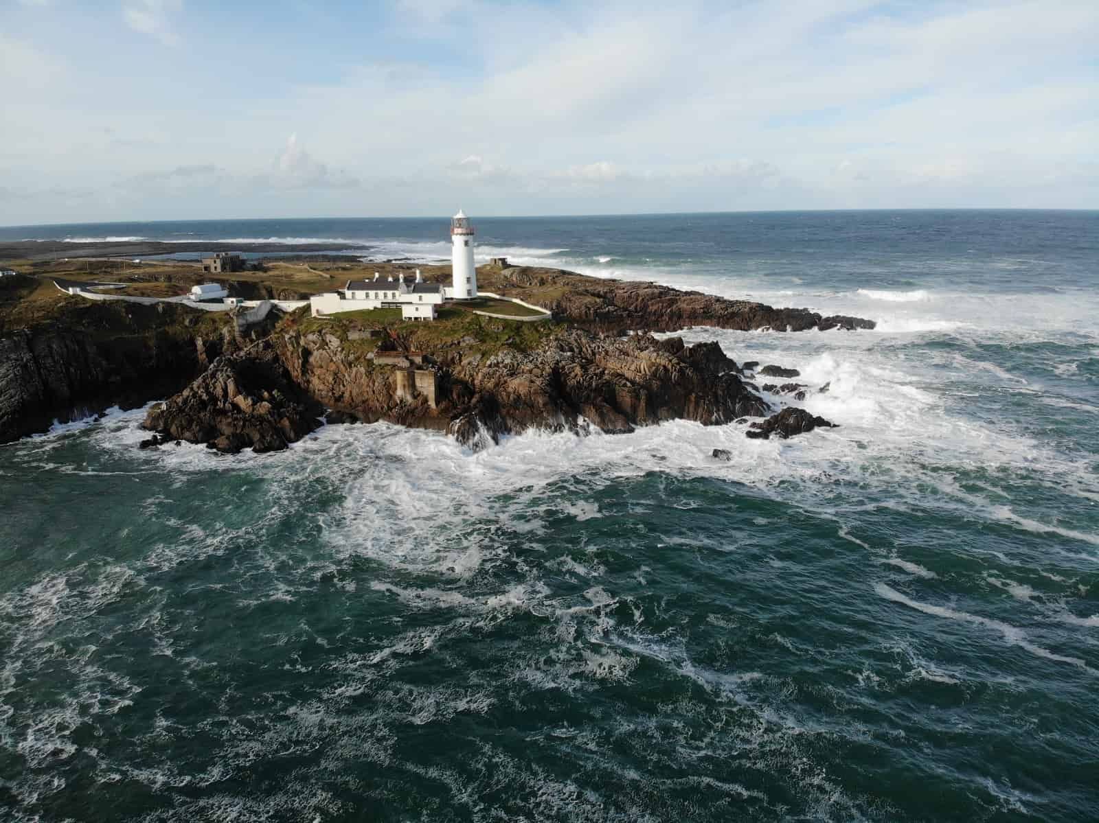 Fanad Lighthouse coast with sea