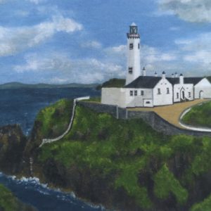 mulroy bay art fanad lighthouse art card