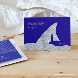 basking shark greetings card