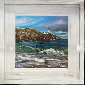 FRAMED PAINTING OF THE LIGHTHOUSE BY ARTIST ROSE BLANEY